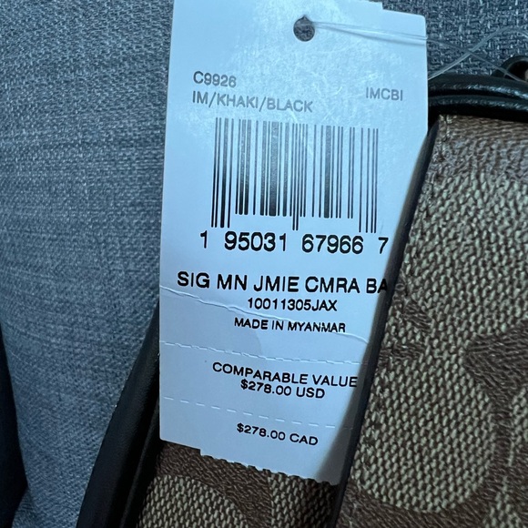 NWT COACH SIGNATURE JIMIE CAMERA CROSSBODY BAG CLUTCH COATED CANVAS & LEATHER - Picture 10 of 11